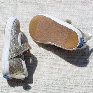 Kate Spade x Keds Sloane Mary Janes - Gold Glitter - Size 1 M - DISCONTINUED